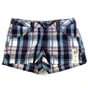 SO Plaid Blue Shorts 7 NWT